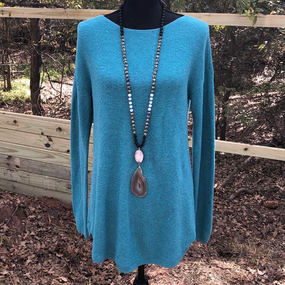 FREE when bundled! Turquoise Sweater Dress!